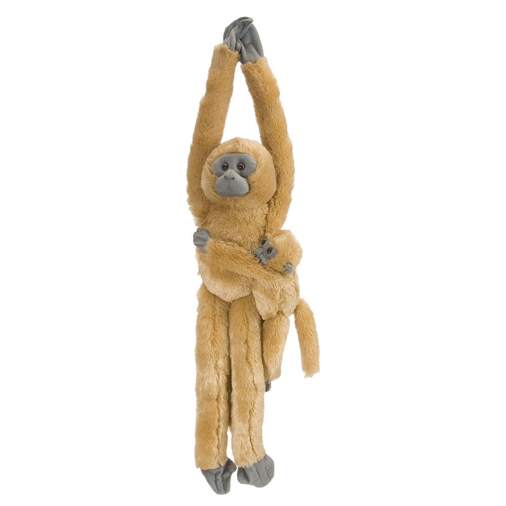 Brinquedo de pelúcia Wild Republic Common Langur com bebê de 50 cm