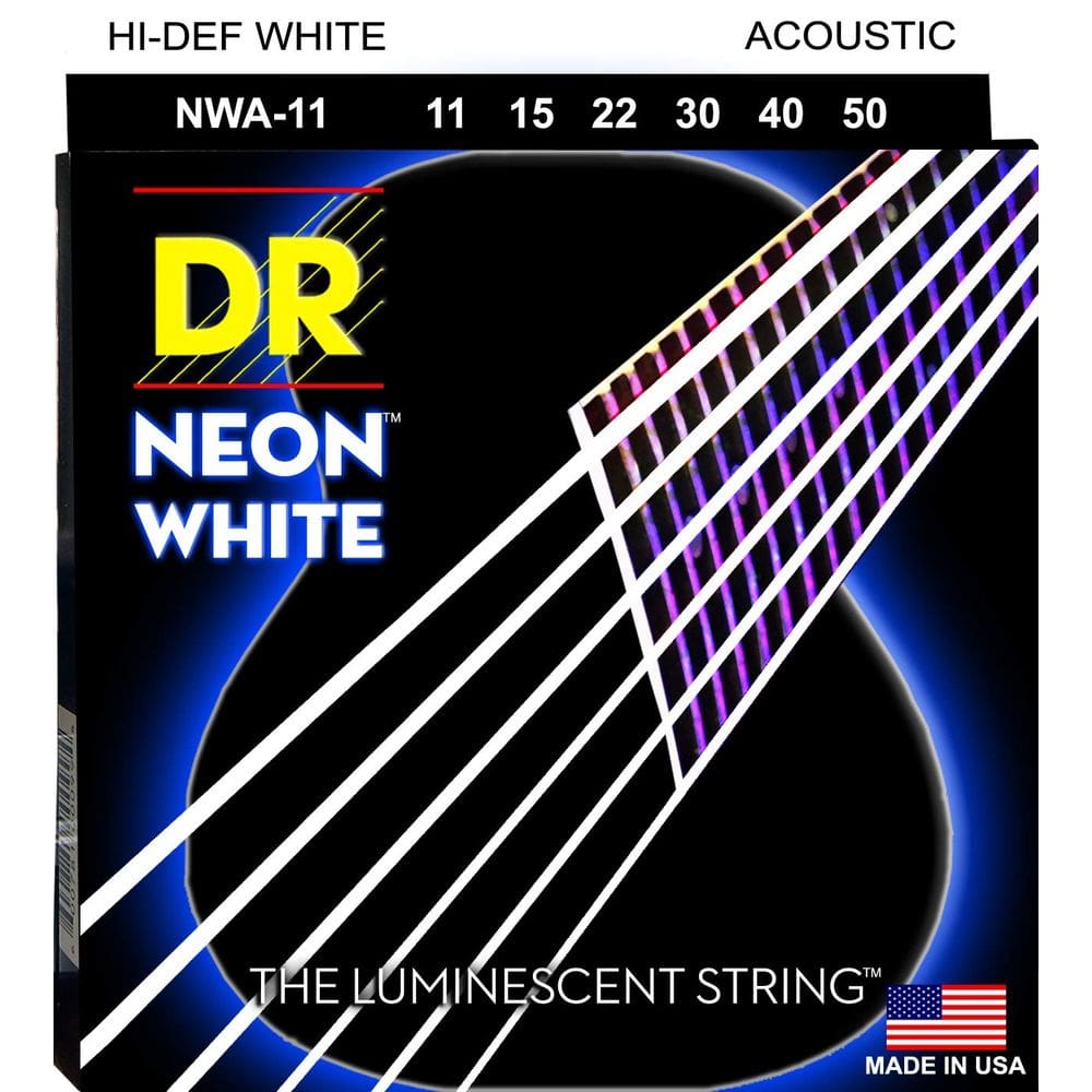 Cordas de guitarra acústica DR Strings HI-DEF NEON NWA-11
