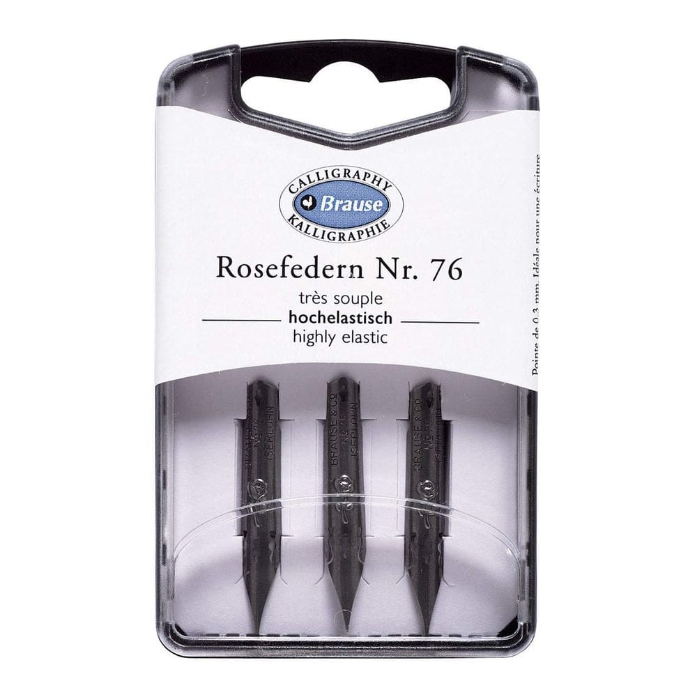 Nib Brause Rose 76, pacote de 3 para escrita de caligrafia