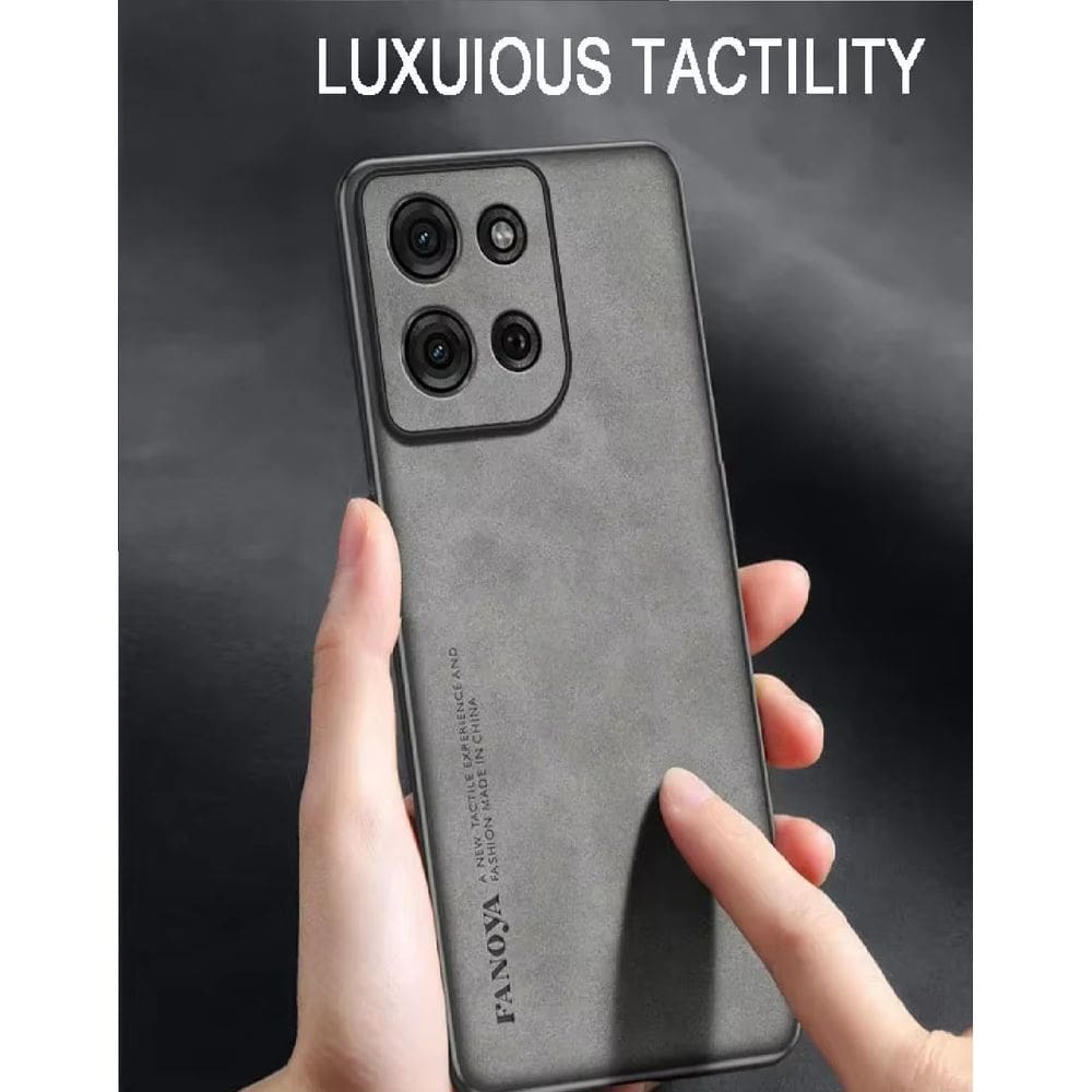 Capinha Luxo Couro Camurça Luxury Para Motorola Moto Edge 60 Fusion / Edge 60 5G