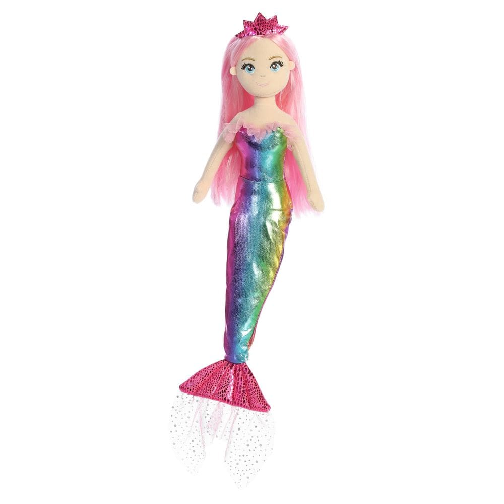 Boneca de pelúcia Aurora Enchanting Sea Sparkles Nanda 45 cm rosa