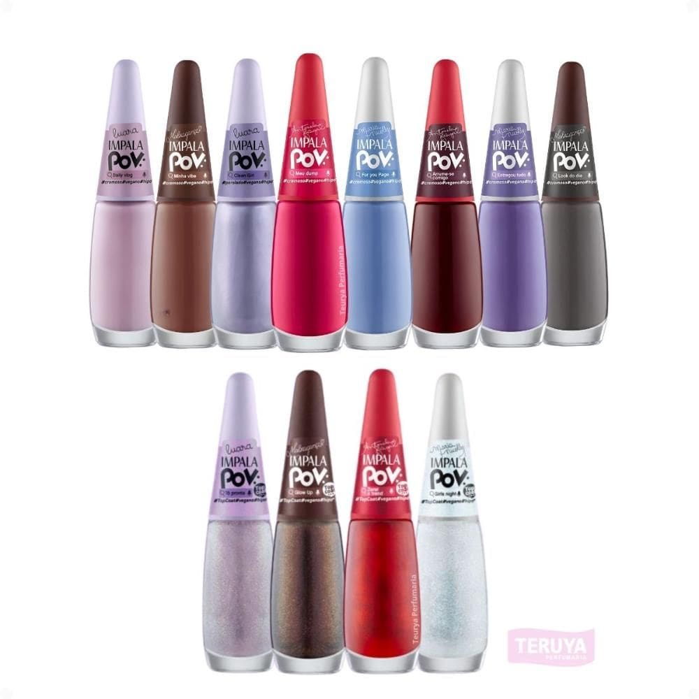 Kit Impala Pov Coleção Completa Com 12 Esmaltes
