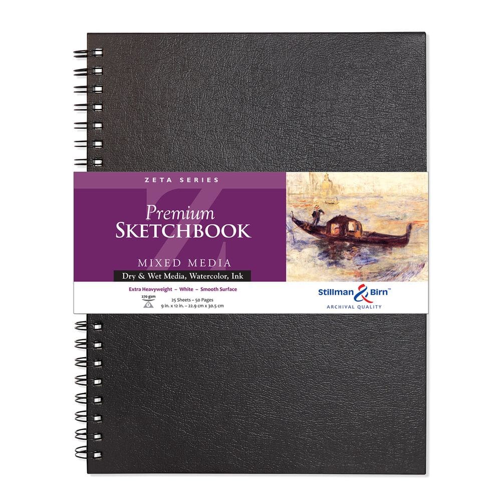 Caderno de esboços Stillman & Birn Zeta Series 9x12cm 270gsm branco