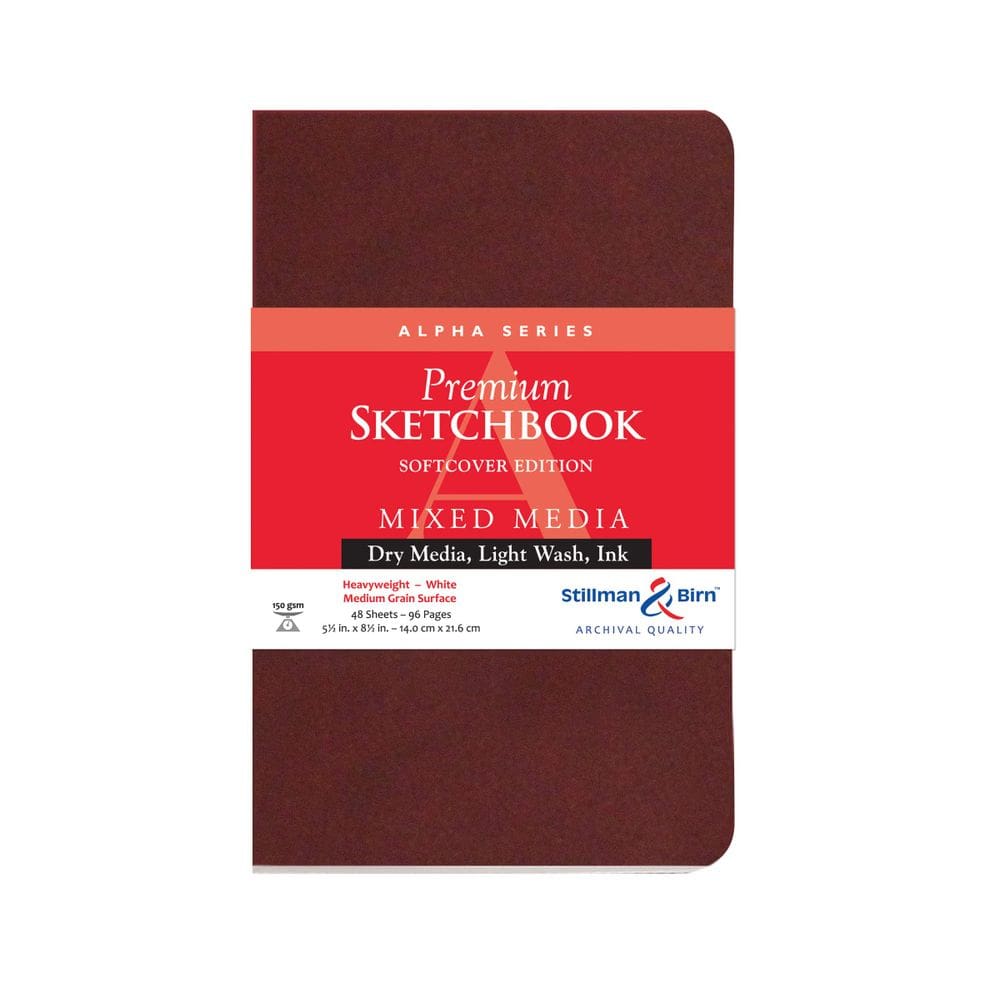 Caderno de esboços Stillman & Birn Alpha Series, capa mole 5,5x8,5