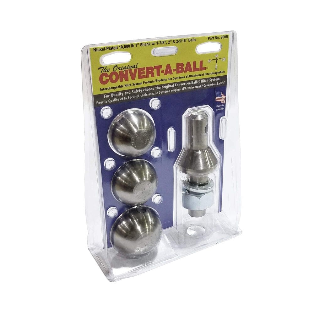 Hitch Ball Set Convert-A-Ball 900B com haste niquelada