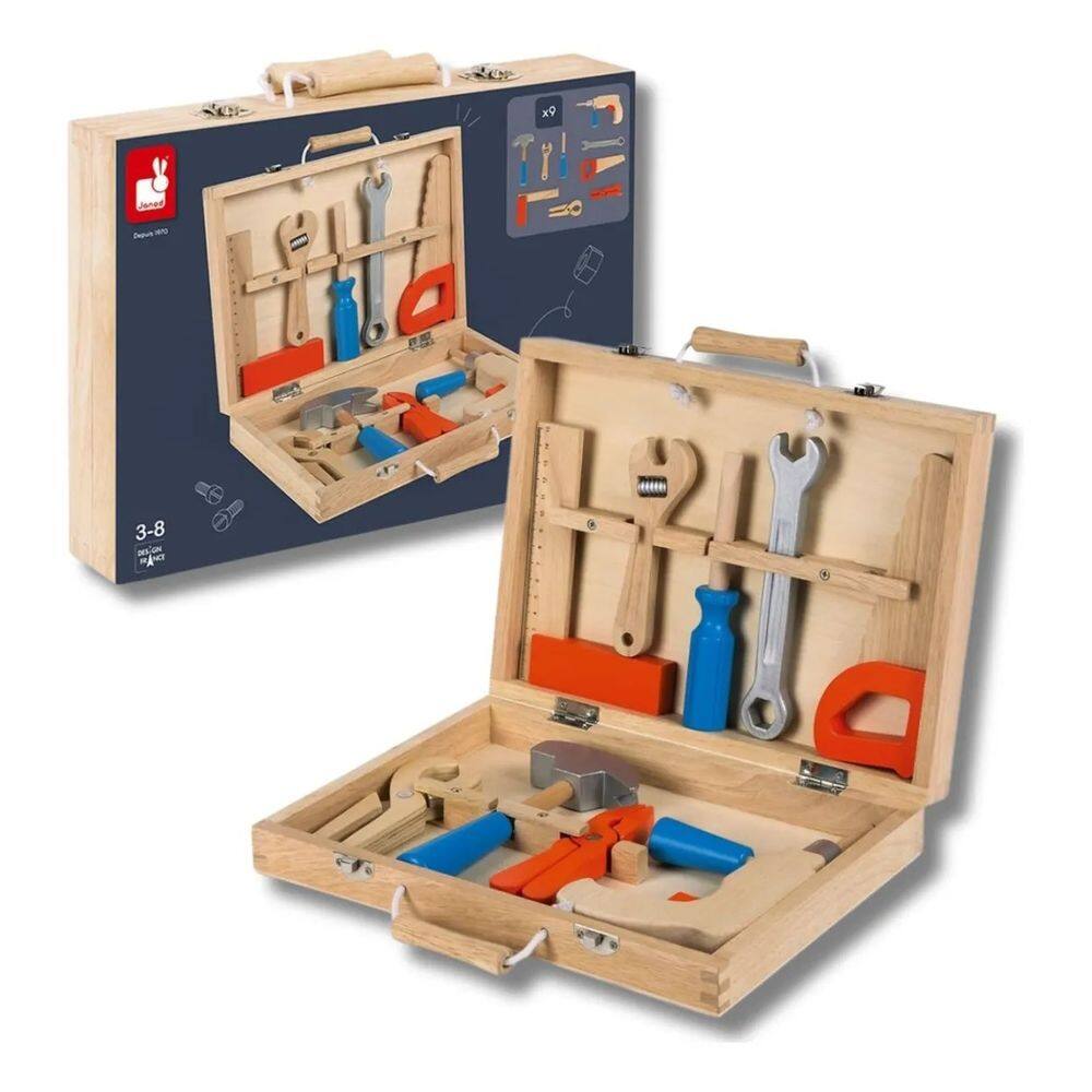 Kit De Ferramentas Infantil Em Madeira Brinquedo Educativo Para Crianças +3 anos
