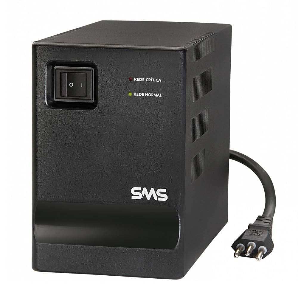 Estabilizador Sms Progressive Iii Laser 1000Va Bivolt Preto