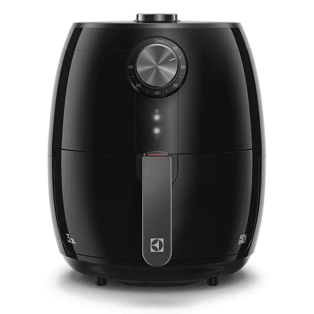 Fritadeira Air Fryer Electrolux por Rita Lobo 4,5L Efficient com Timer 1400W Preta EAF15