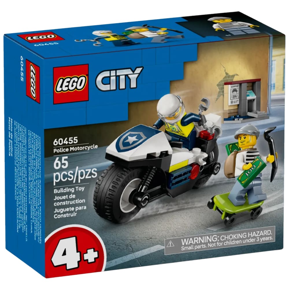 Blocos Lego City Perseguição Policial de Motocicleta 60455