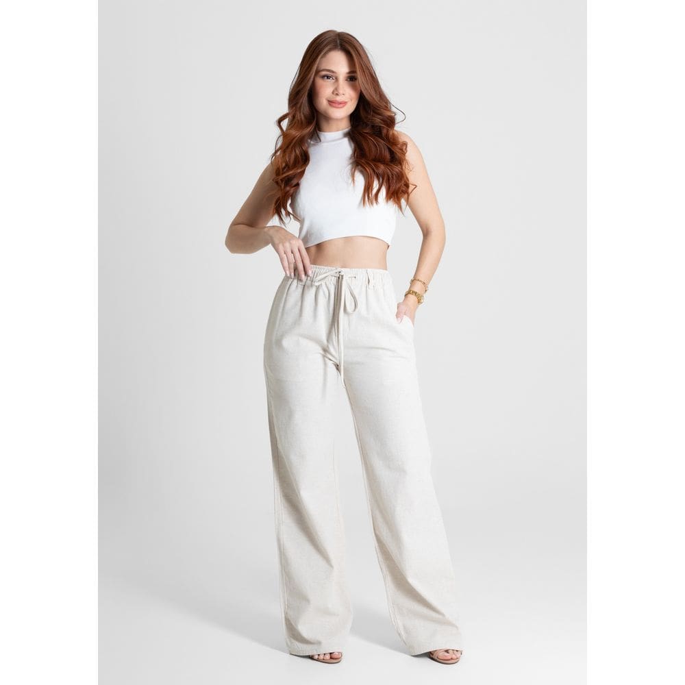 Calça Linho Sawary Wide Leg - 280460