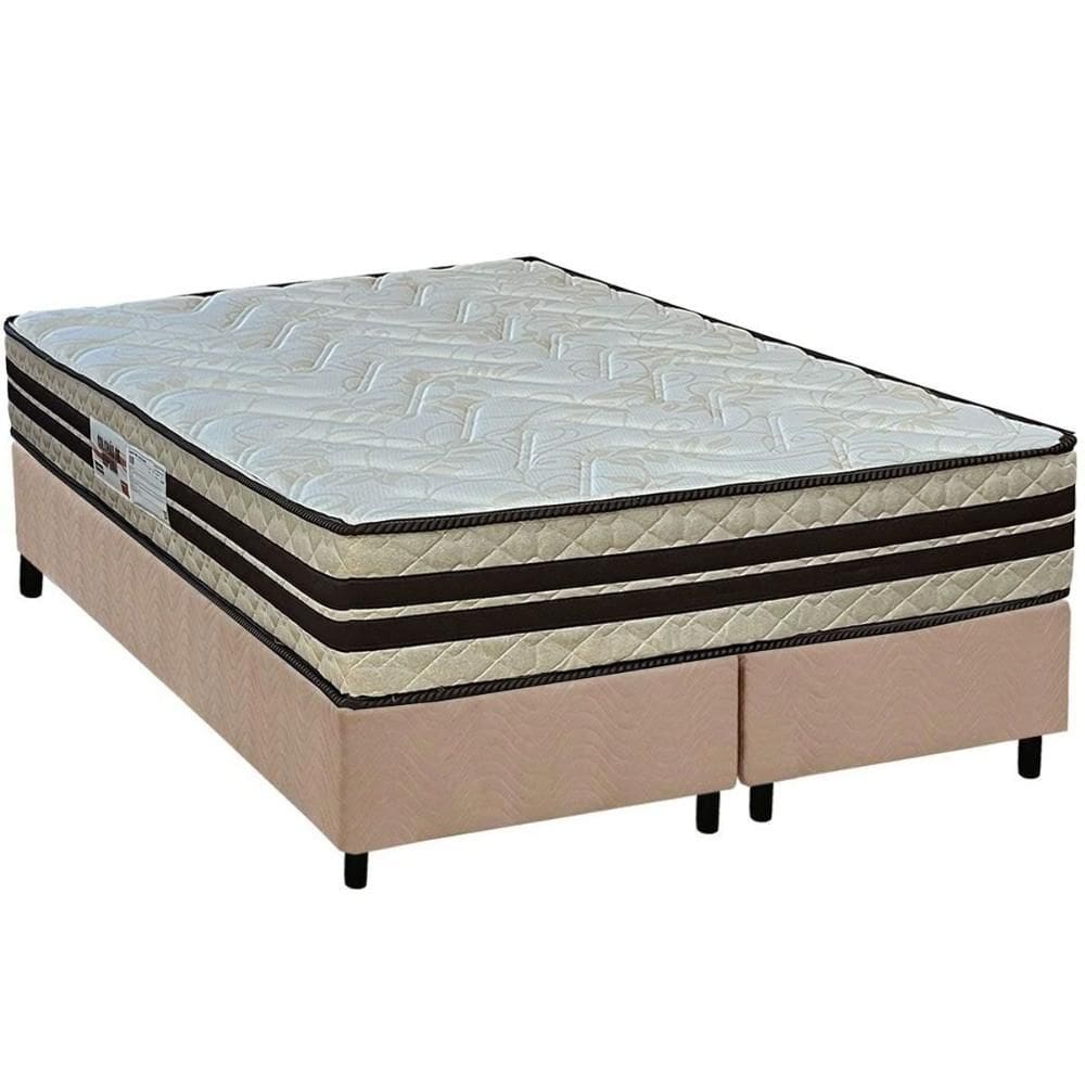 Conjunto Box Queen: Colchão Espuma Paropas AG65 Confort New + Base CRC Suede Clean (158x198)