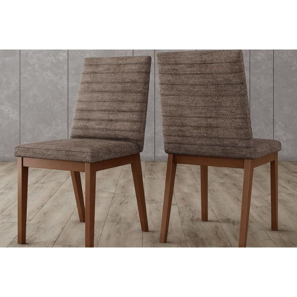 Cadeira de Cozinha Elena Kit 2 Un Nature/Linho Cacao - Henn