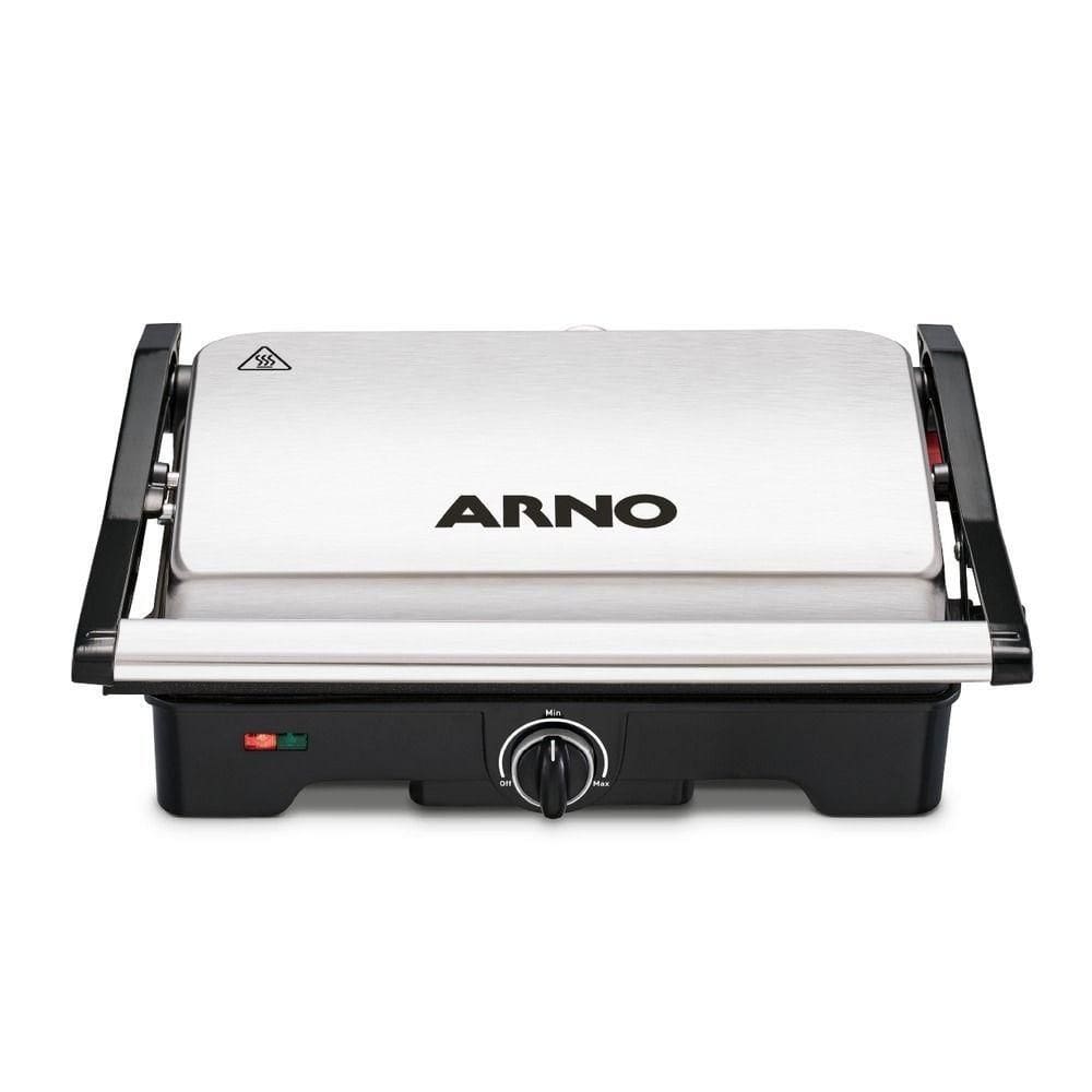 Grill Arno Dual Inox com Abertura de 180º Gnox 1100W 220V