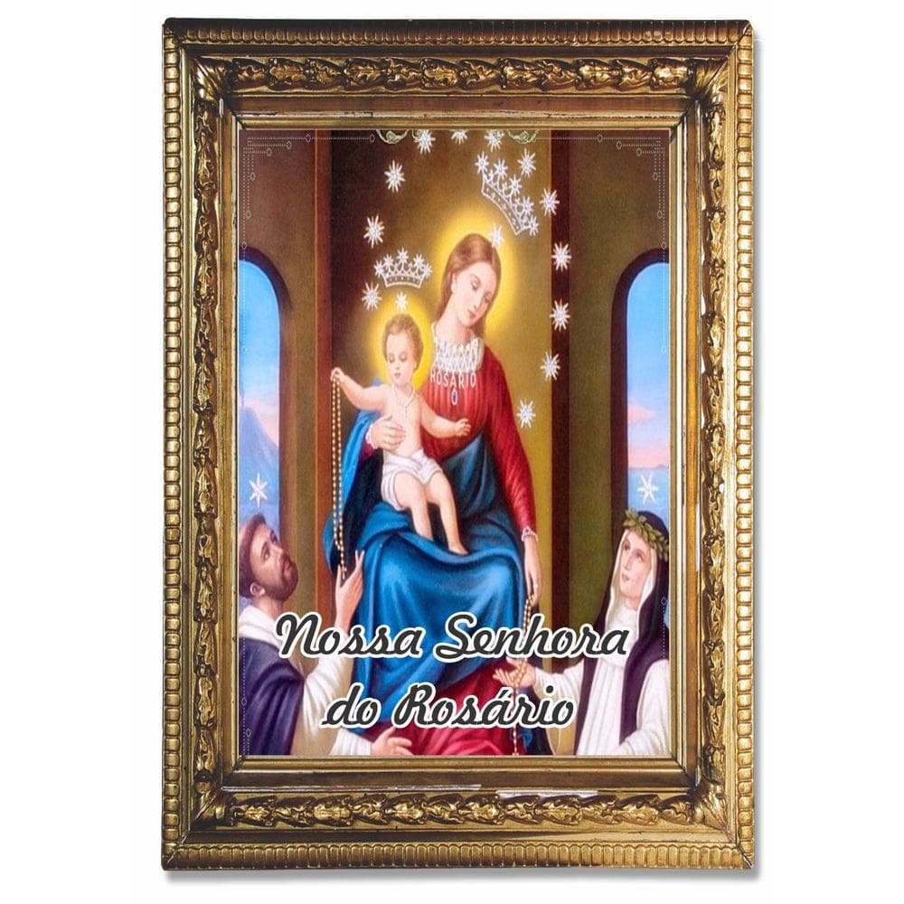 Santinho Nossa Senhora Do Rosário 100 Unidades oração verso