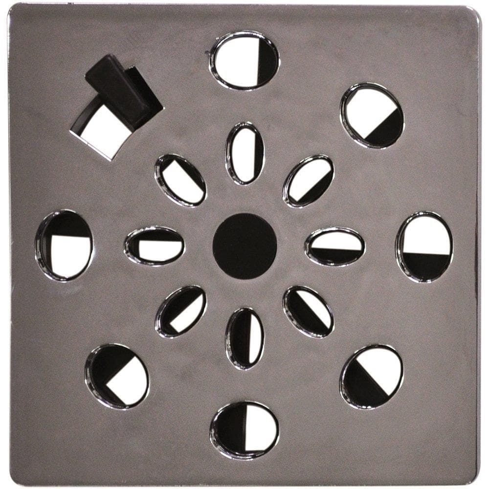 Grelha Rotativa Astra Quadrada Cromado 9,4 x 9,4 cm