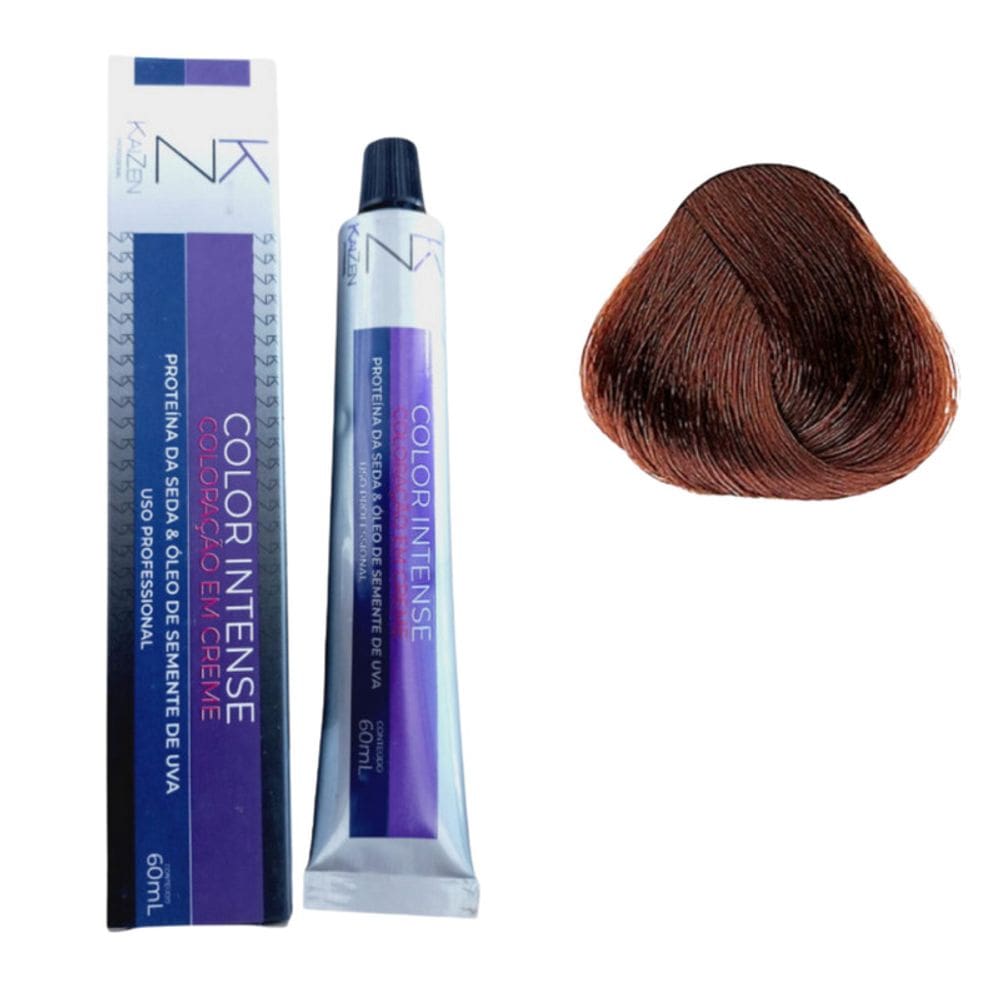 Tinta de Cabelo Louro Escuro Acobreado 6.4  Kaizen 60gr