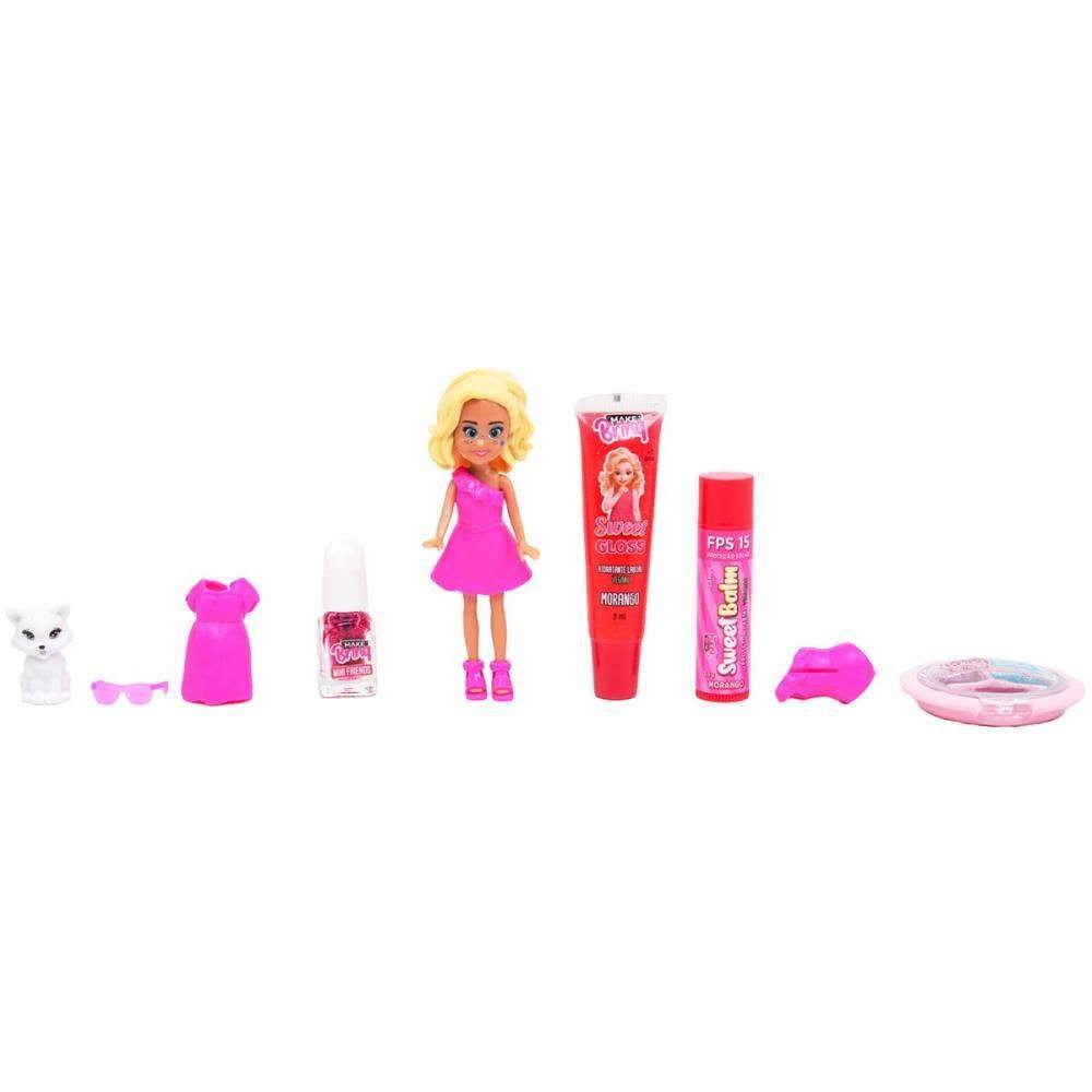 Maquiagem e Beleza Infantil Make BRINQ BONECA+8 Surpresas KIT