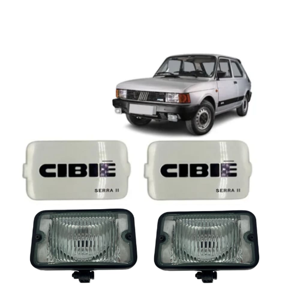 Par Farol De Milha Auxiliar + Tampa Cibié Serra Ii 2 Opala Branca