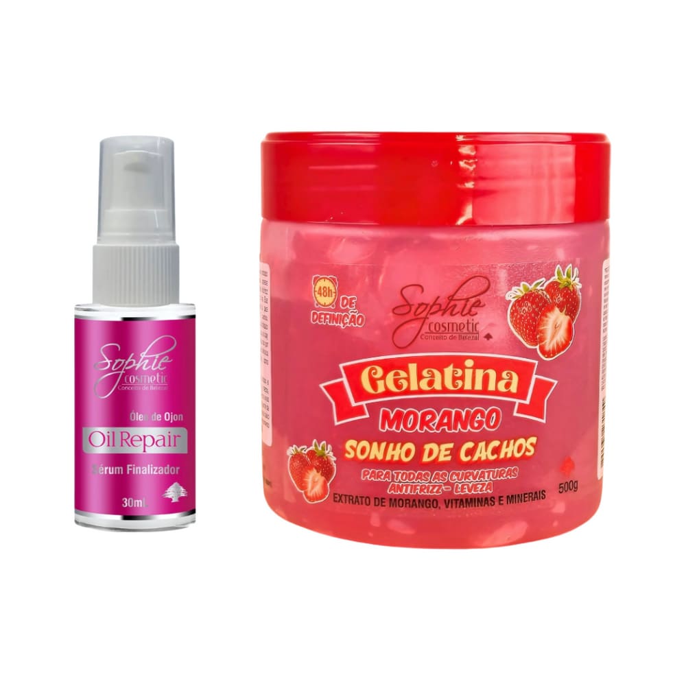 Kit Gelatina Capilar e Serum Sophie Cosmetic