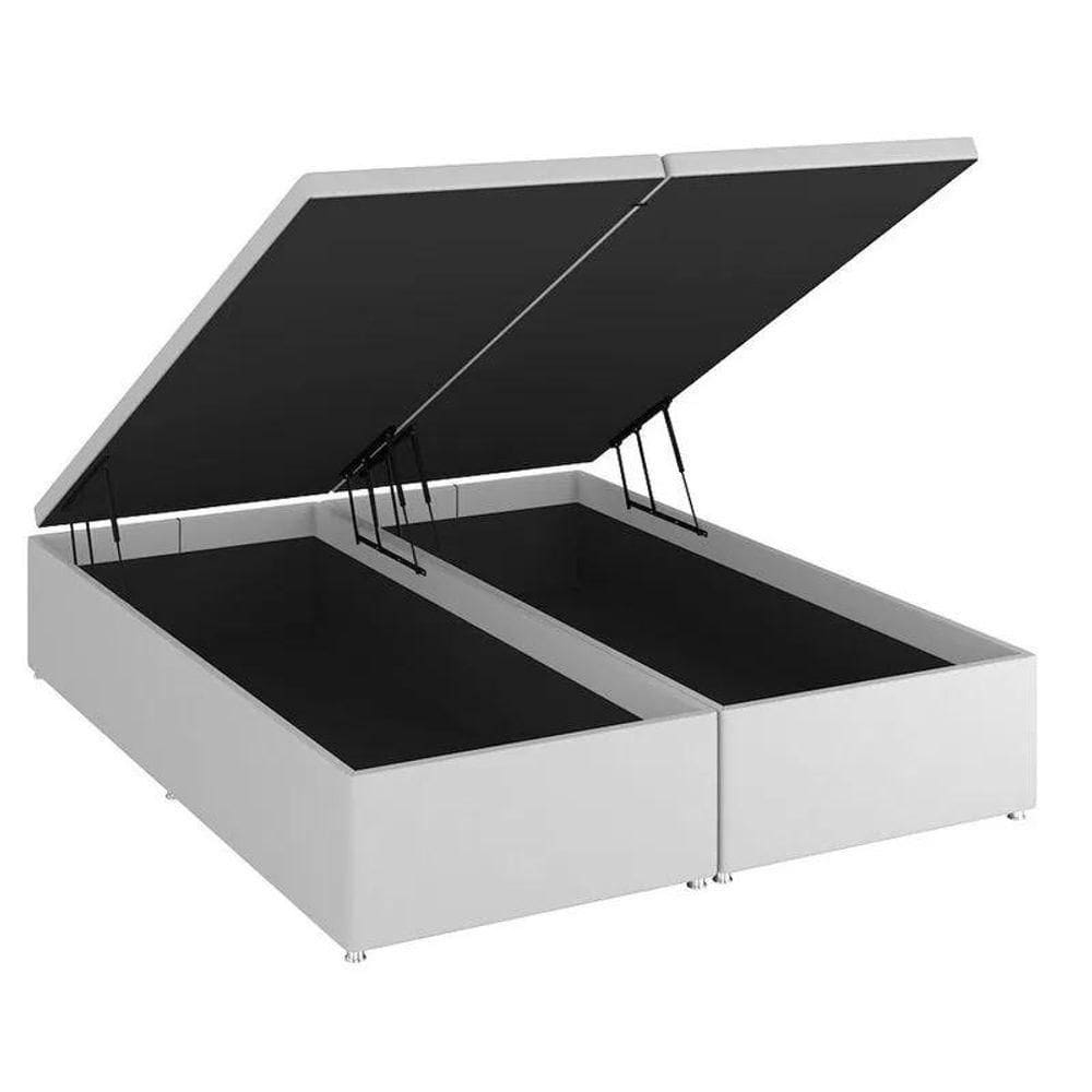 Base Baú Branco Super King (193x203x39) - Ortobom