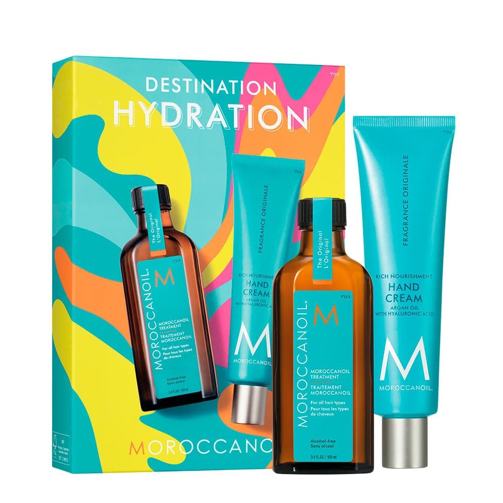 Kit Moroccanoil 2025 Hydrating Duo - Oleo reparador 100ml + Creme para Mãos 100ml