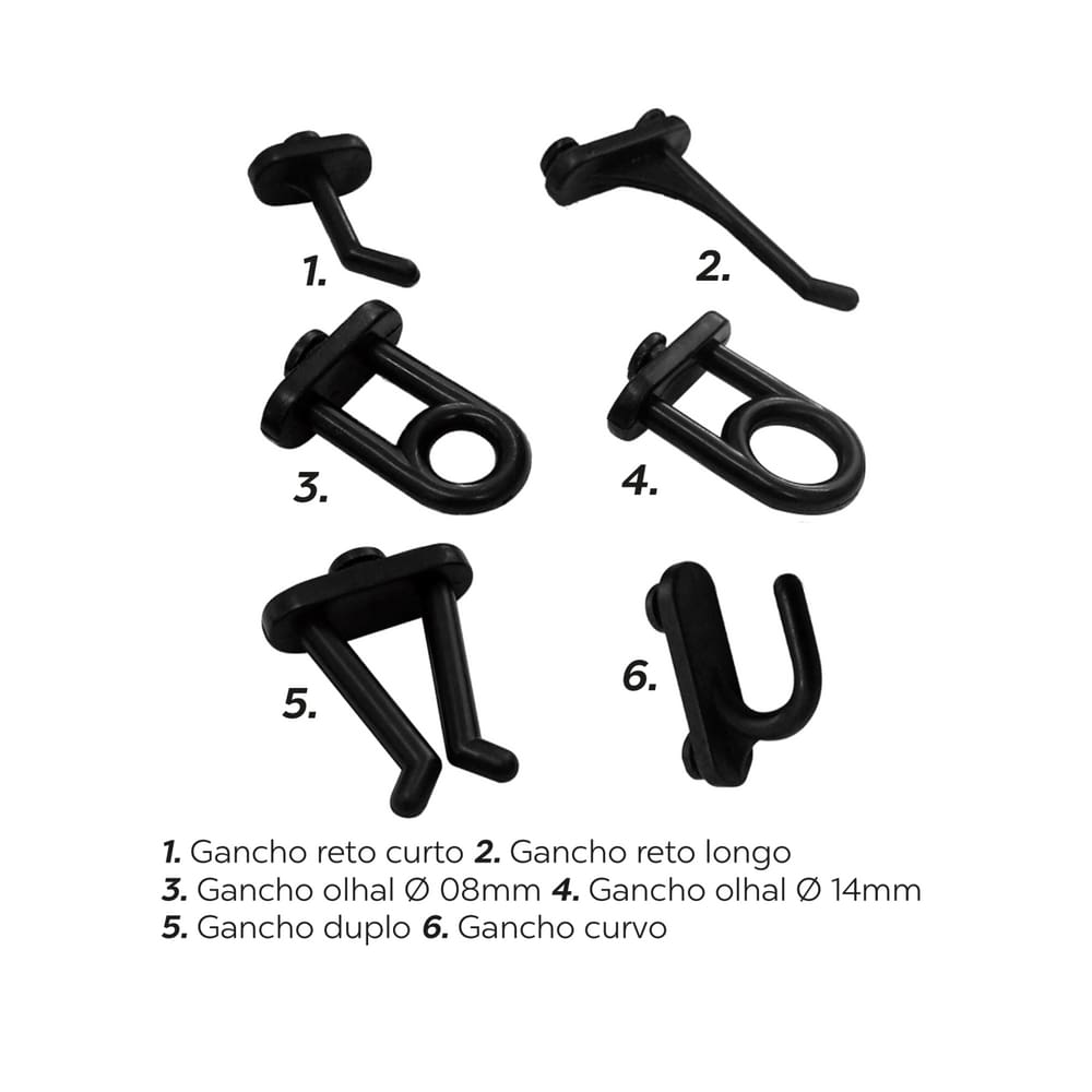Kit Misto de Ganchos Plásticos para Painel de Ferramenta 40415 - PRESTO