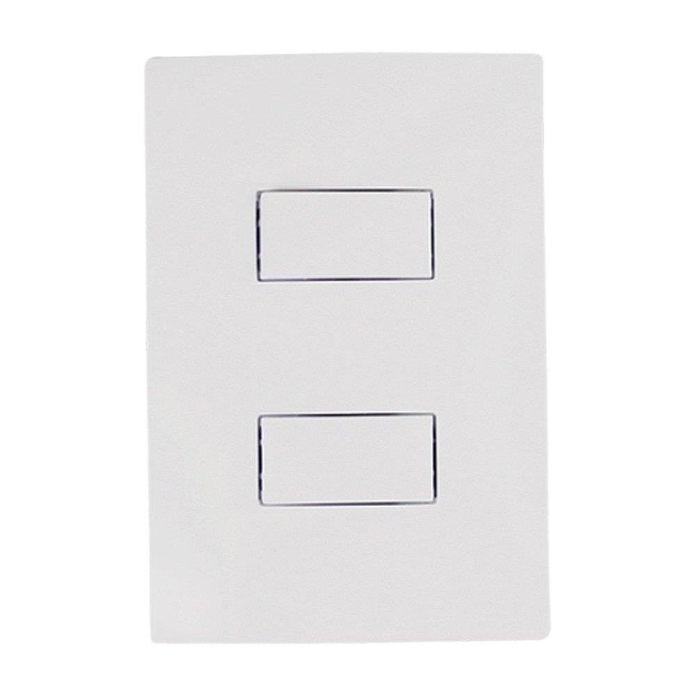 Interruptor Ilumi I9 2 Teclas Simples + Placa de 10A/250V