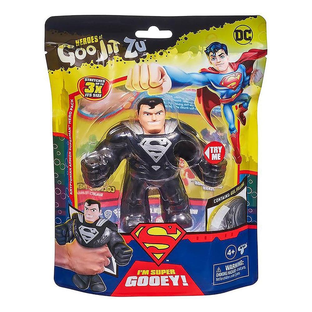 Goo Jit Zu - Boneco Elástico De 10Cm - Superman Com Armadura