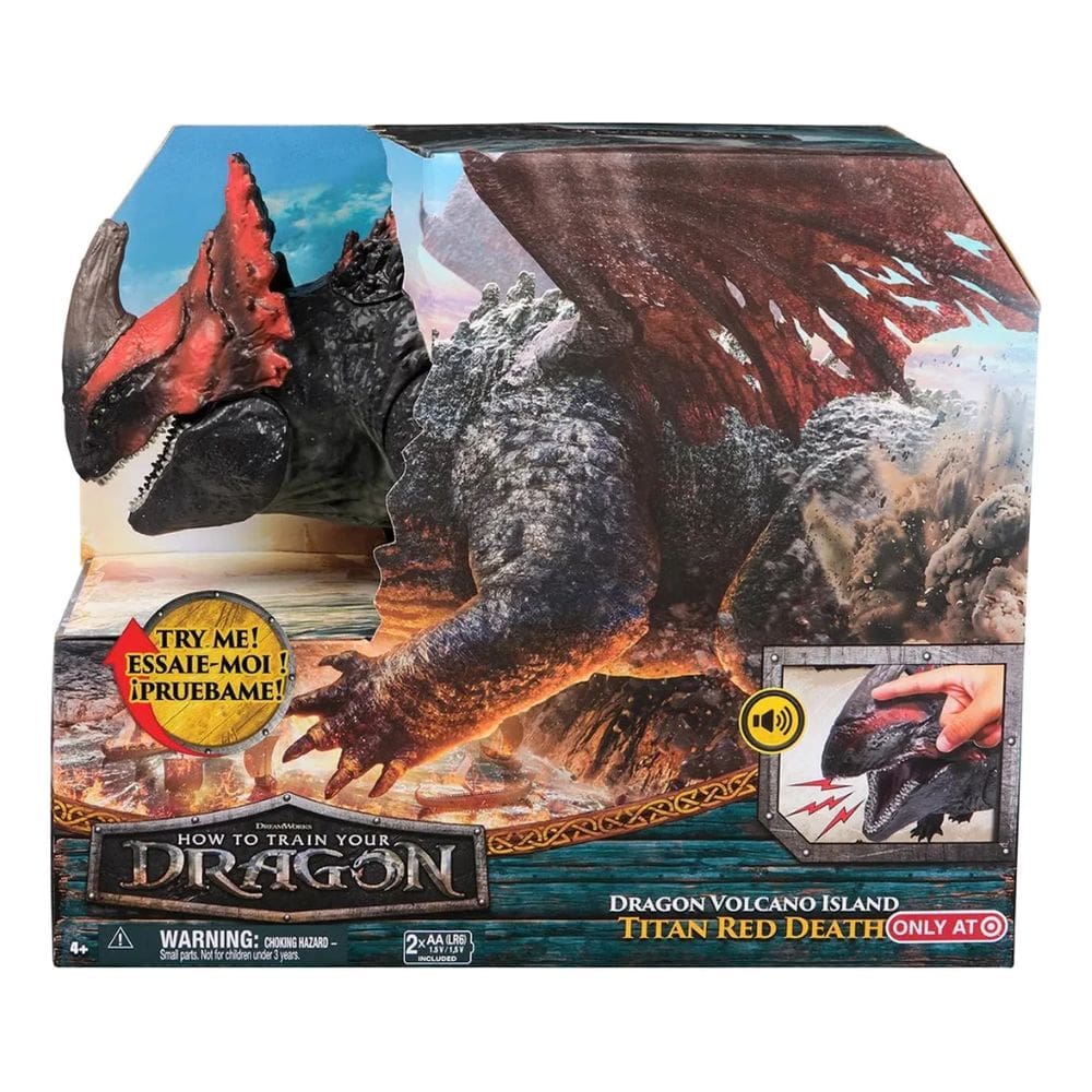 Como Treinar Seu Dragão Boneco Titan Red Death Com Som 58cm - Sunny 4473