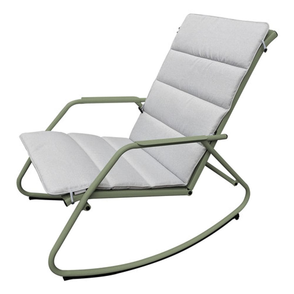 Cadeira Balanco Jardim Almofada Aco 90x61cm Verde Ate 160kg
