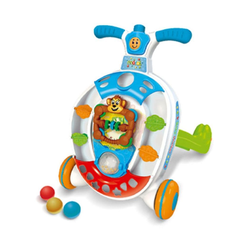 Andador Infantil de Empurrar Baby Walker com Rodinhas Antiderrapantes +12m Interativo Maral