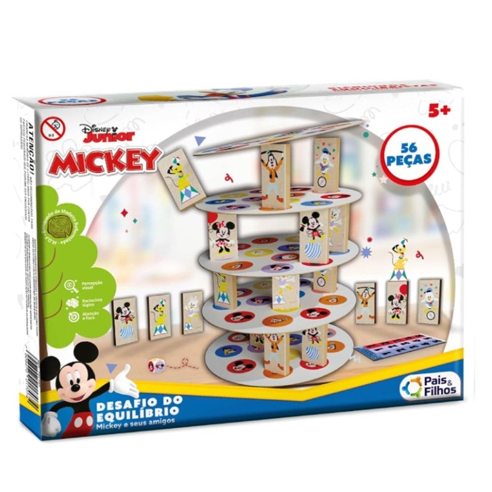 Jogo Educativo Desafio Do Equilibrio Madeira Mickey - Pais & Filhos