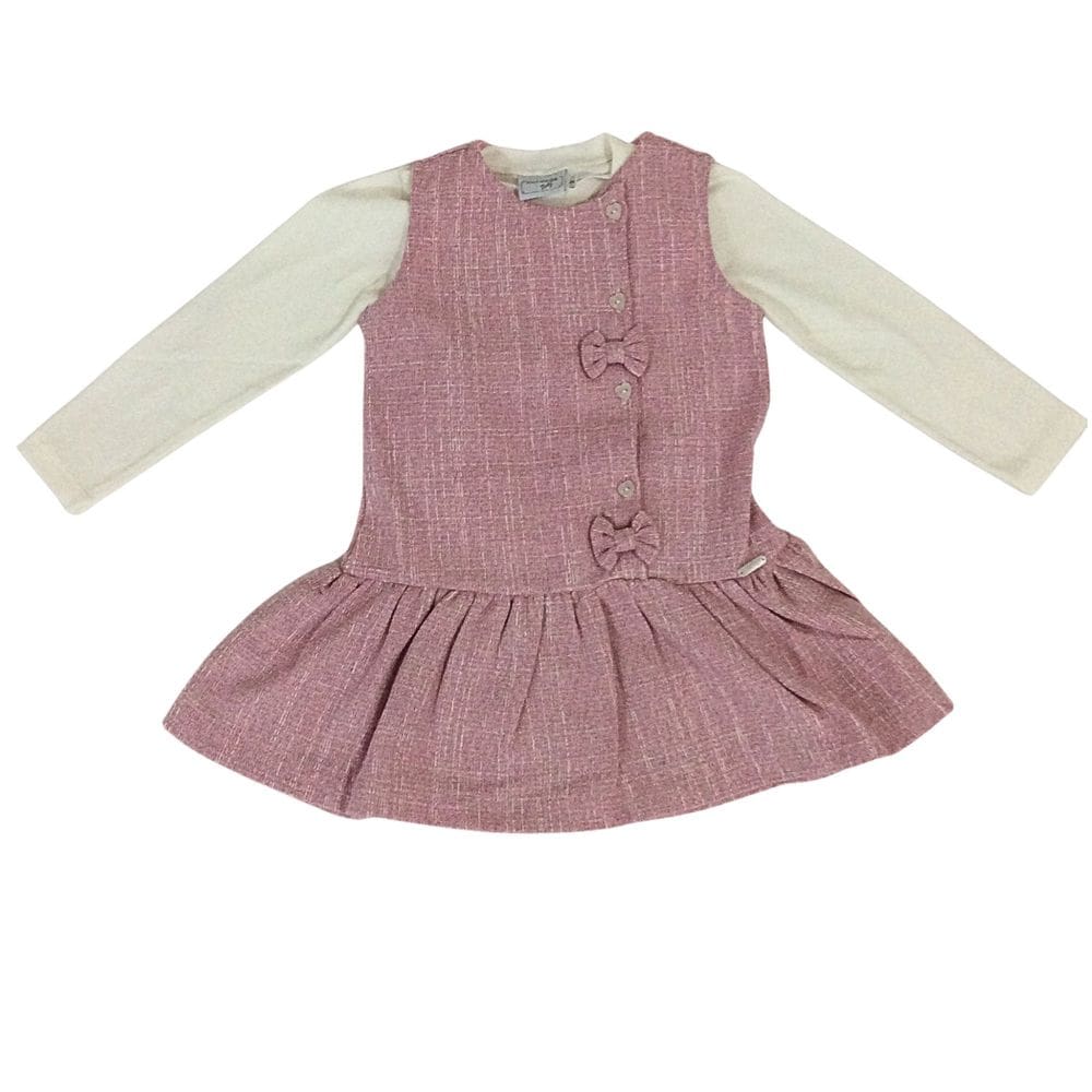 Vestido+blusa Noruega    rosa cru