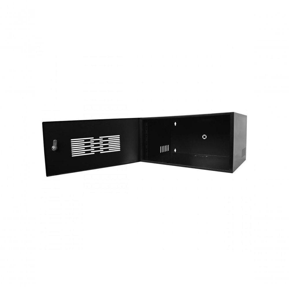 Mini Rack Max Eletron 19 05 X 350mm Porta Perfurada - Preto