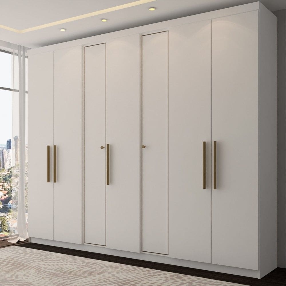 Guarda-Roupa Casal Brooklyn 7 Portas 2 Gavetas Branco - Pm