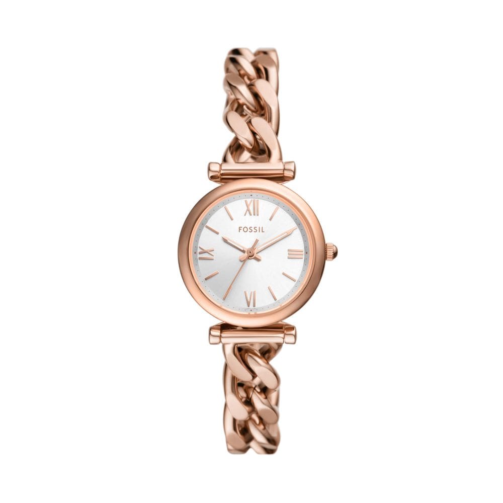 Relógio Fossil Carlie Mini ES5330 feminino em aço inoxidável