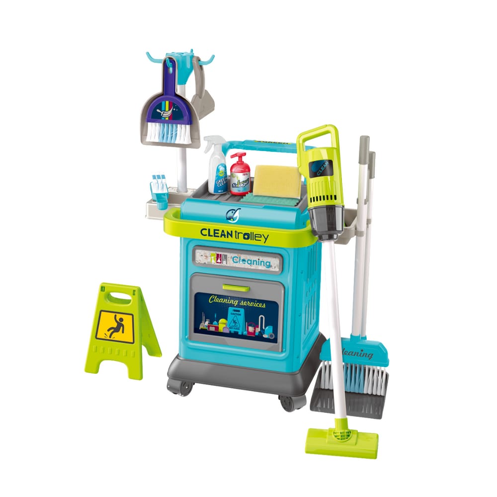 Carrinho de Limpeza Infantil Bancada Clean Center Maxi Toys
