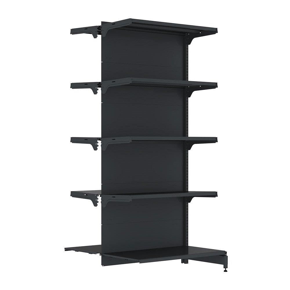 Gôndola Amapá Fit 60 - Continuação de Centro 2,02x90x80x100 com 10 Bandejas Preto