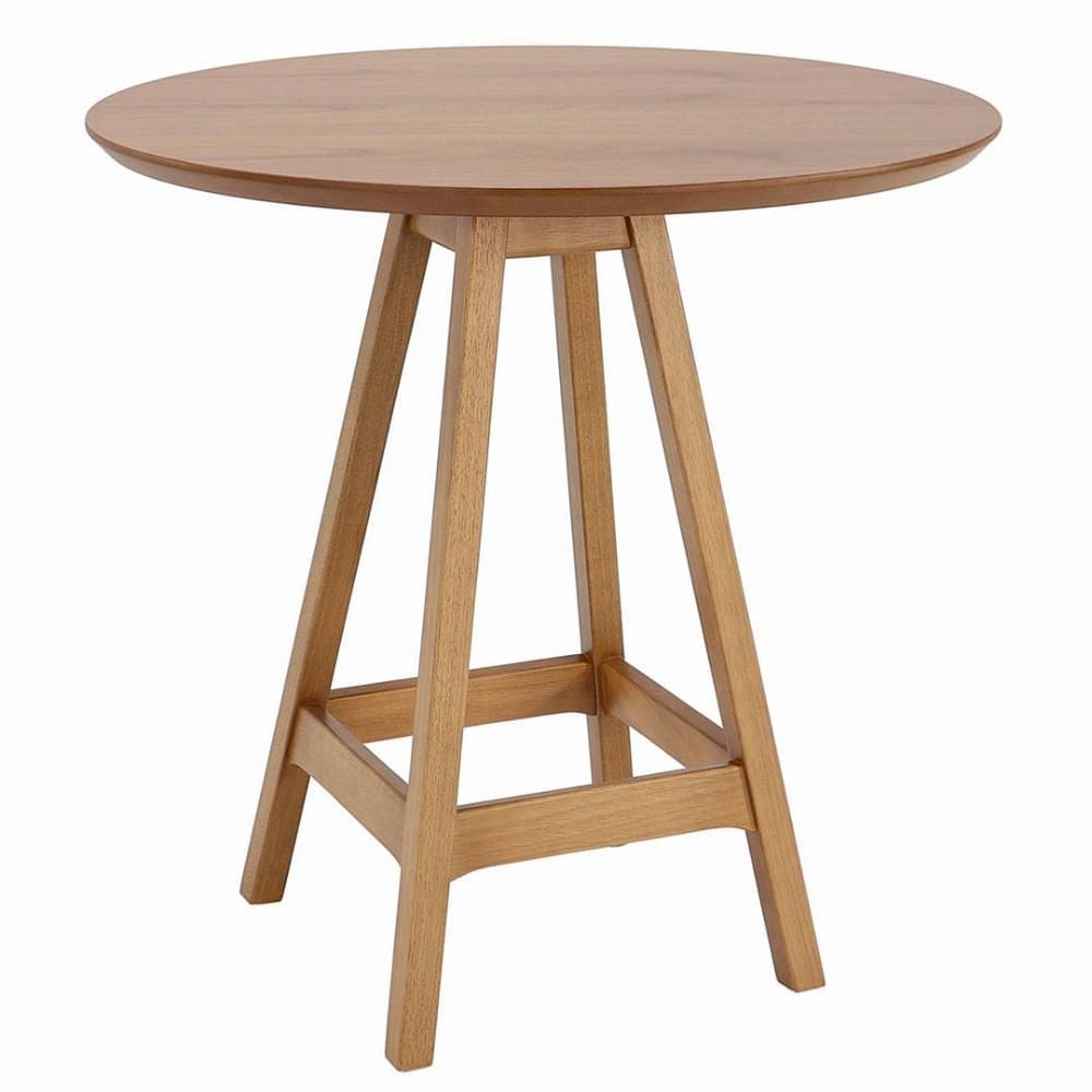 Mesa Jantar Bistrô Amores 93cm Redonda Madeira Amêndoa