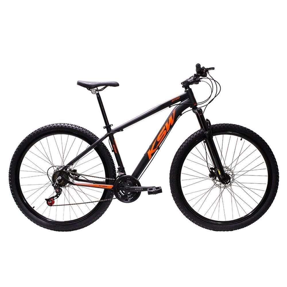 Bicicleta Aro 29 Bike Ksw Xlt 21 Marchas Alumínio Freio A Disco Preto Fos -ad Laranja 15