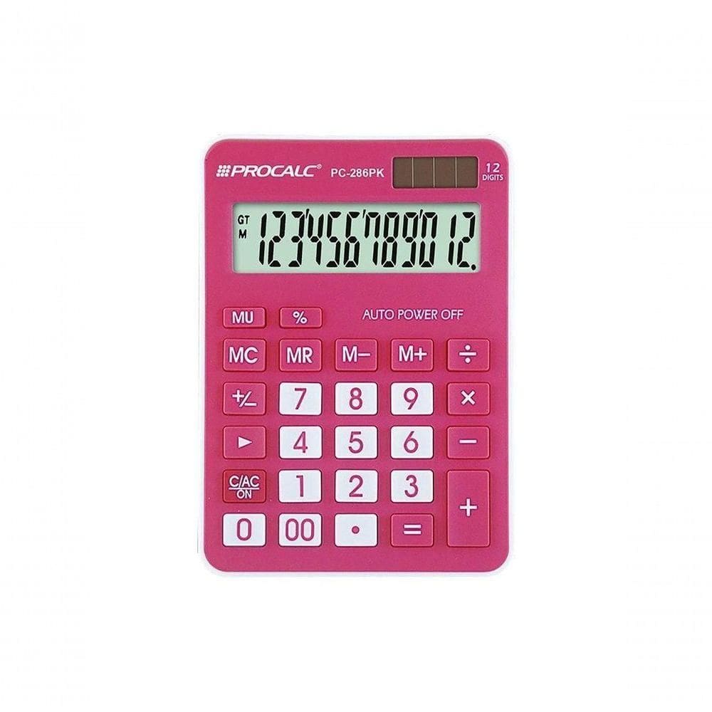 Calculadora De Mesa Procalc Pc286 Pk 12 Digitos Pink