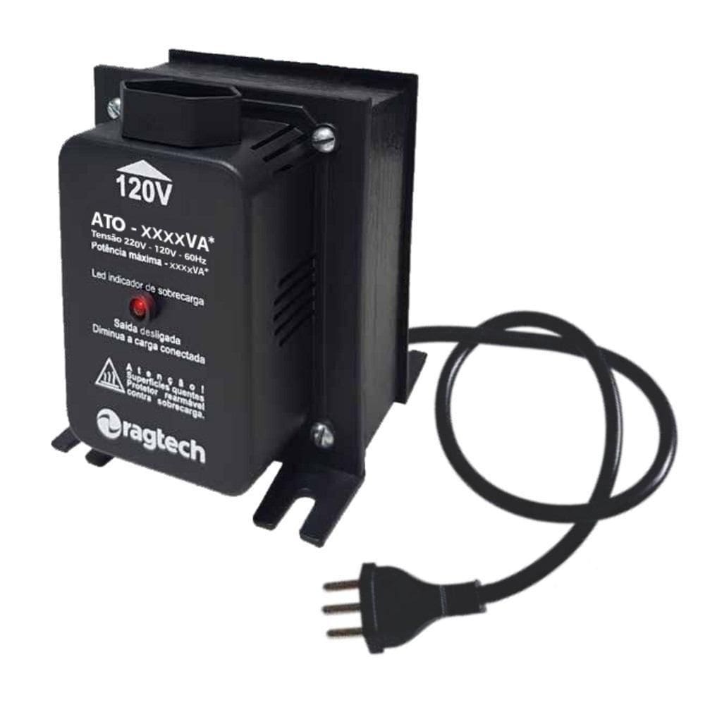 Transformador ATO 1050 entrada 220v, saida 120v, RAGTECH
