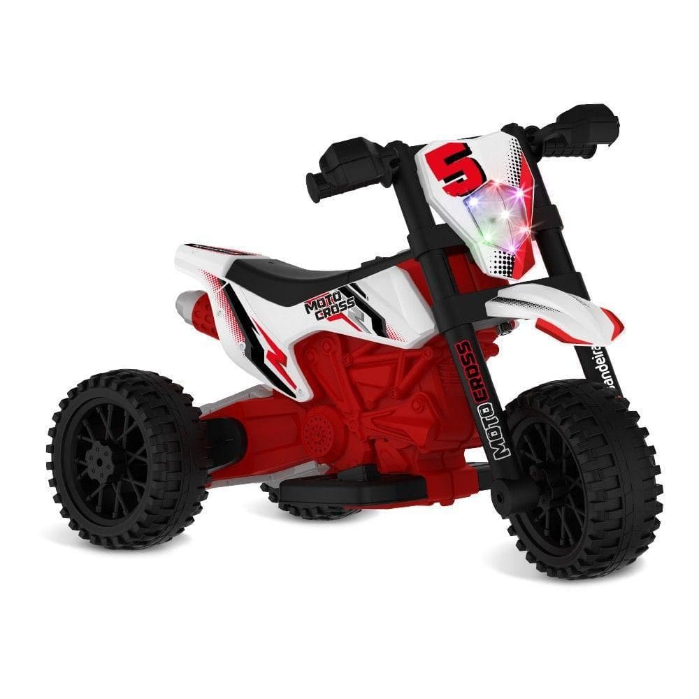 Moto Cross Elétrica 6V Vermelha - Bandeirante