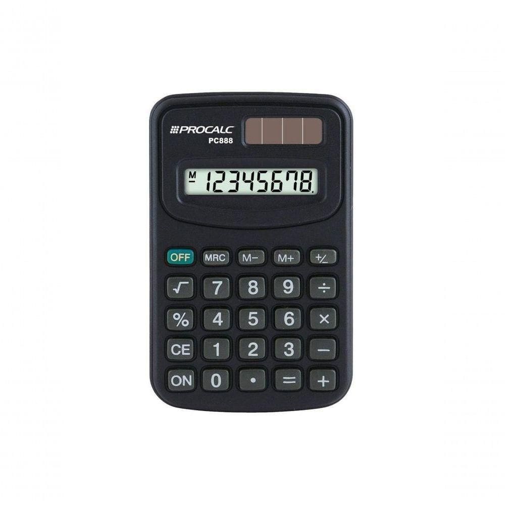 Calculadora Pessoal Procalc Pc888 8 Digitos Preta