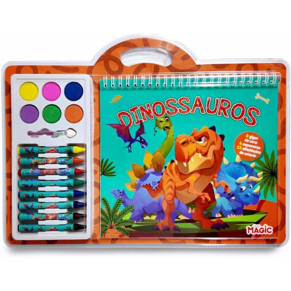 Livro Aquarela Dinossauro C/GIZ e Aquarela