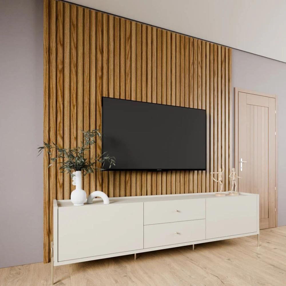 Painel Ripado Devin Modular 270cm para Tv 75 polegadas