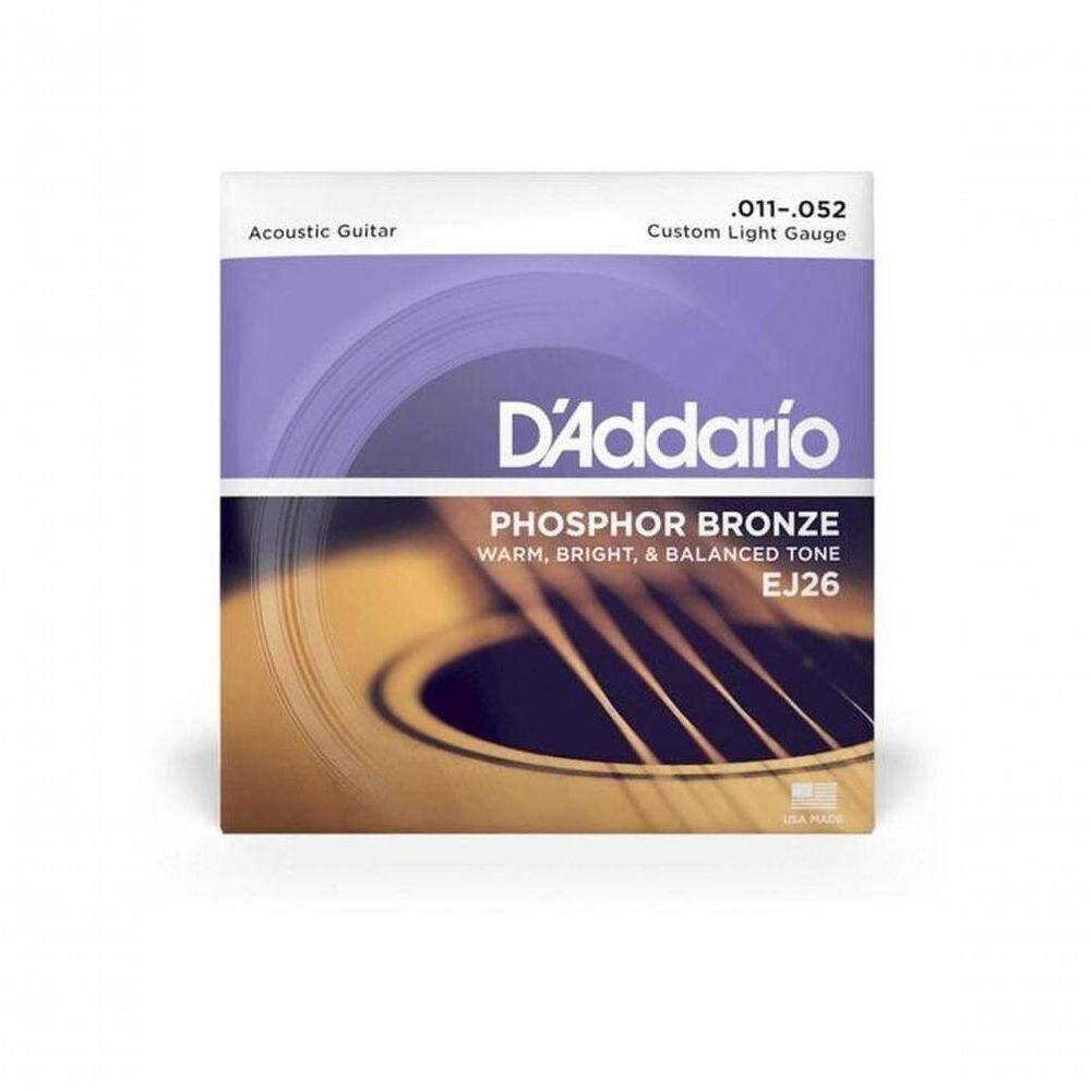 Encordoamento Violão Aço .011-.052 Phosphor Bronze Ej26 D