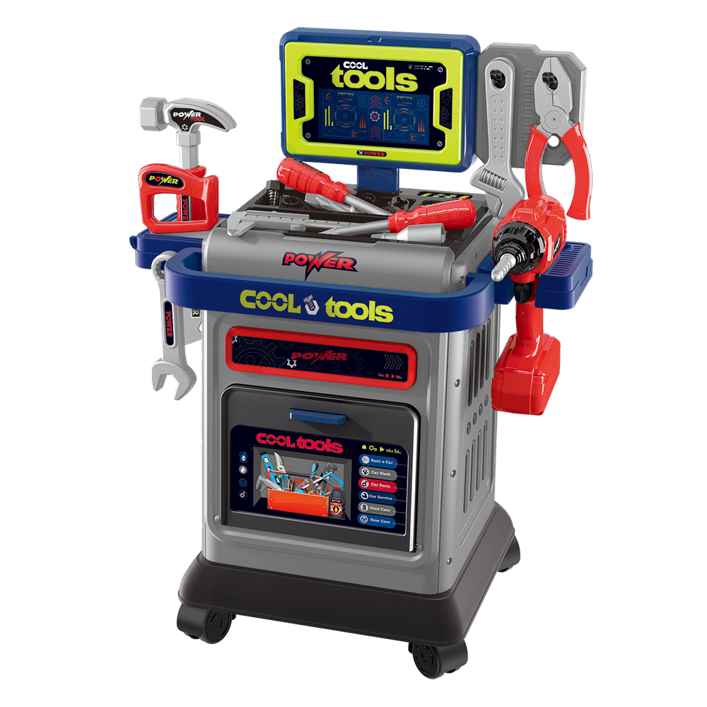 Bancada Carrinho de Ferramentas Infantil Top Tool Maxi Toys