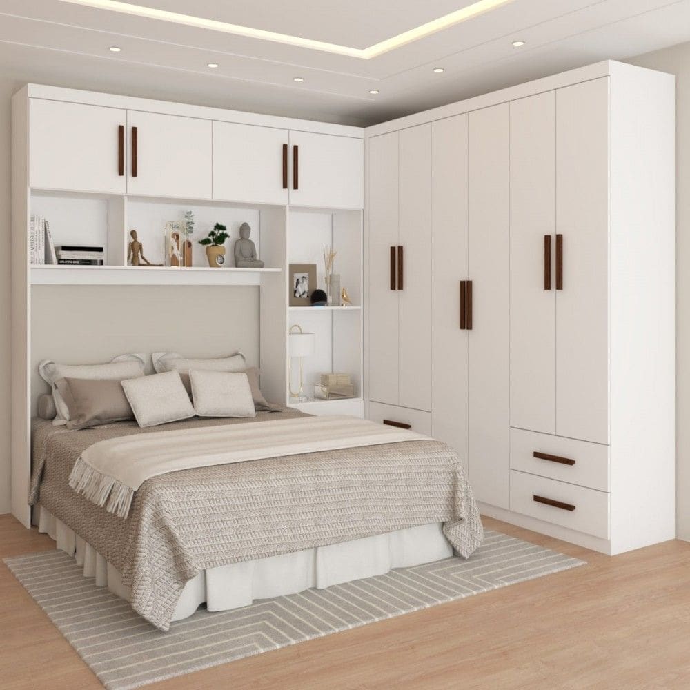 Guarda-Roupa Casal Modulado Paradise 10 Portas 6GavetasBranco - Pm