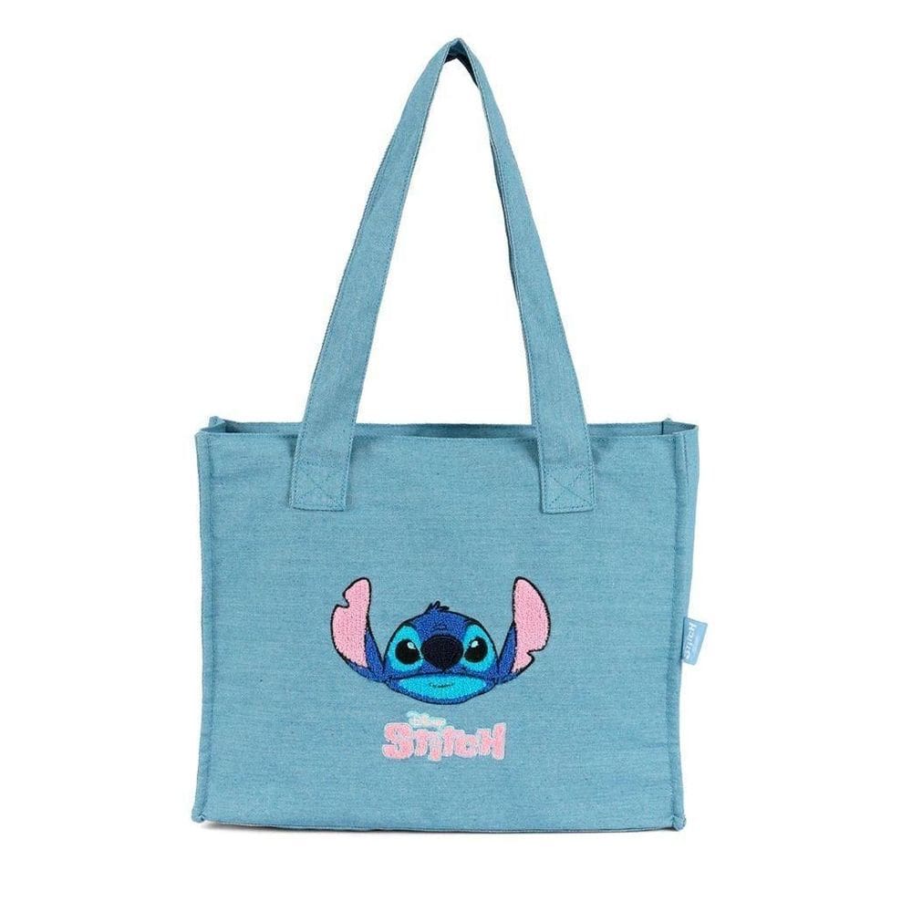 Bolsa Gash Ombro Jeans Stitch Disney Azul